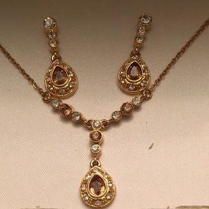 Cocktail Necklace and Pierced Matching Earrings.